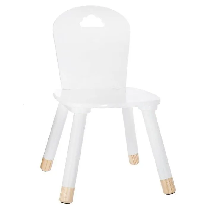 Chaise douceur blanche pour enfant en bois-0