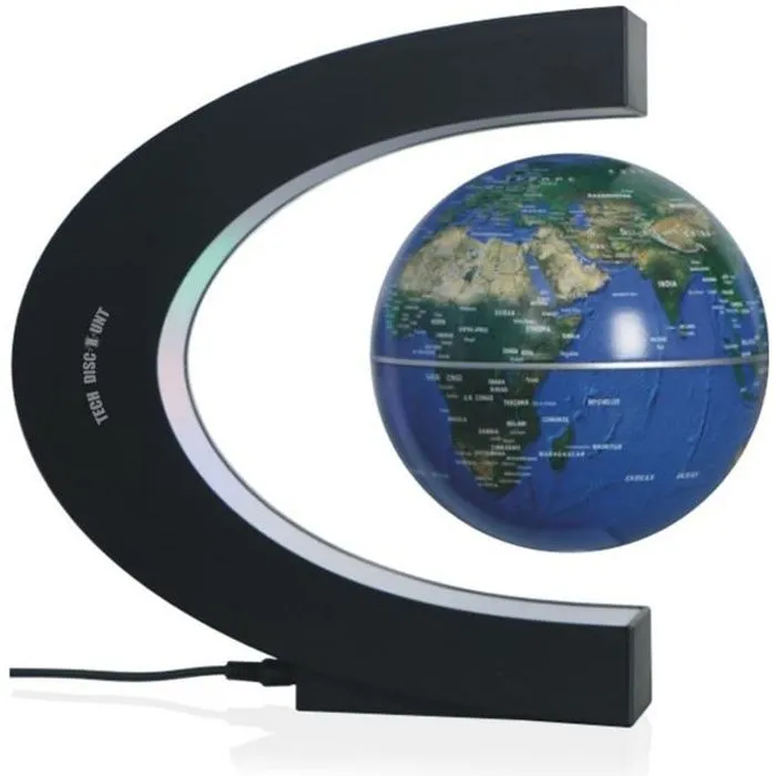 TD® globe levitation terrestre lumineux enfant magnétique interactif vintage décoratif flottant sans fil ludique qui tourne suspendu