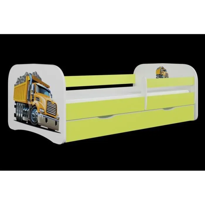 Kocot Kids Lit camion vert Babydreams avec tiroir matelas 160/80 - 5903282028524-0