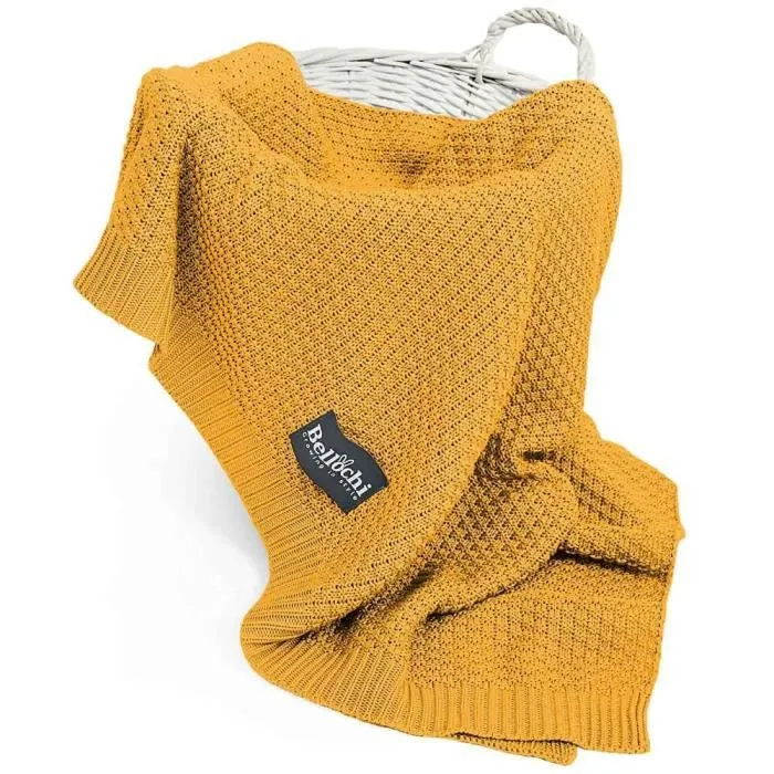 Bellochi Premium Couverture Bébé Naissance 100% Bambou - Douce Couverture Bebe Ete pour une Fille ou un Garçon 100x80 cm - Musta-2