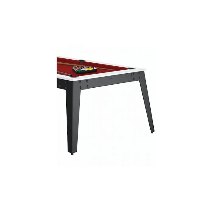 Billard René Pierre Steel Blanc Pieds Gris Drap Rouge - Référence 2369-1