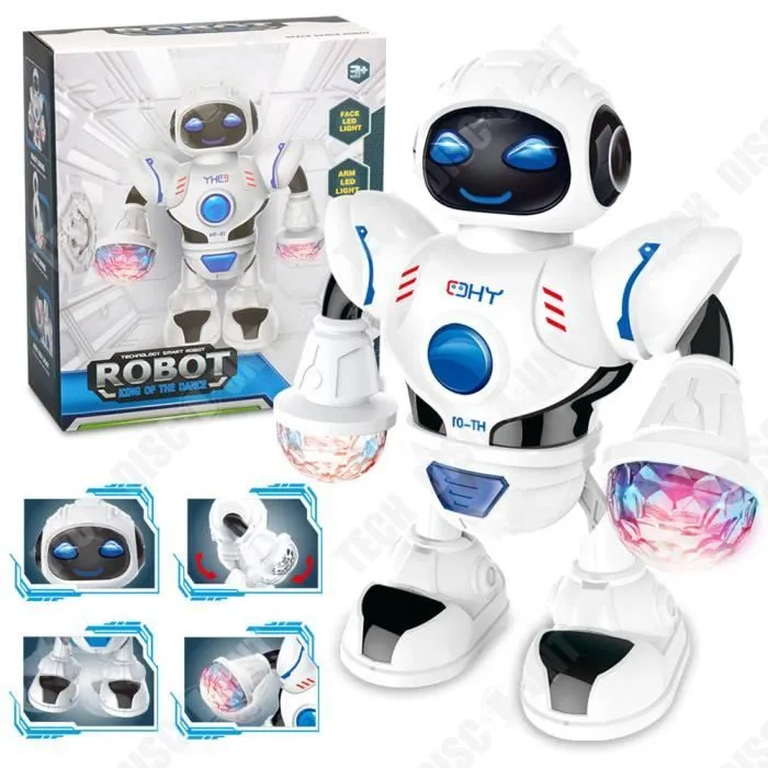 TD® Robot de danse électrique Jouets éducatifs pour enfants avec lumière LED et musique Robot de danse télécommandé intelligen-3