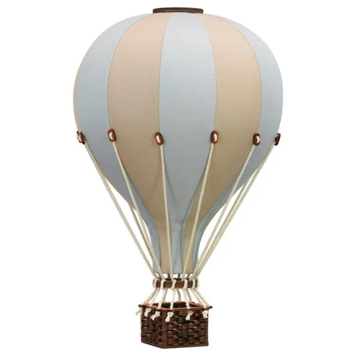 Montgolfière décorative - SEVIRA KIDS - Taille L - Beige et bleu - Objet décoratif - Enfant-1
