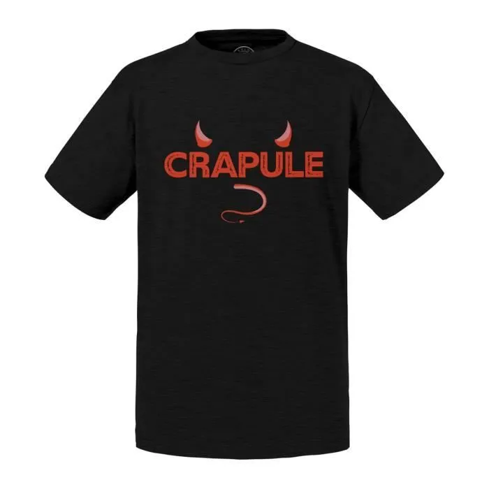 T-shirt Enfant Noir Crapule Démon Méchant mignon-0