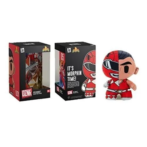 Peluche Power Ranger Rouge - BIZAK - DZNR - Leader de l'équerre - 18 cm - Jouet Enfant Mixte-0