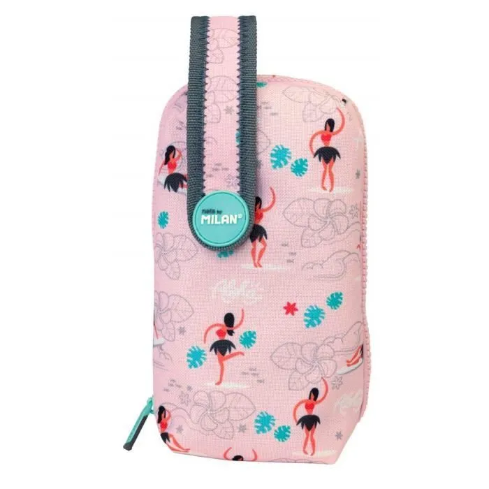 Trousse - Milan - Aloha - Rose pastel - 20 x 10 x 8 cm - Kit de 4 étuis-2