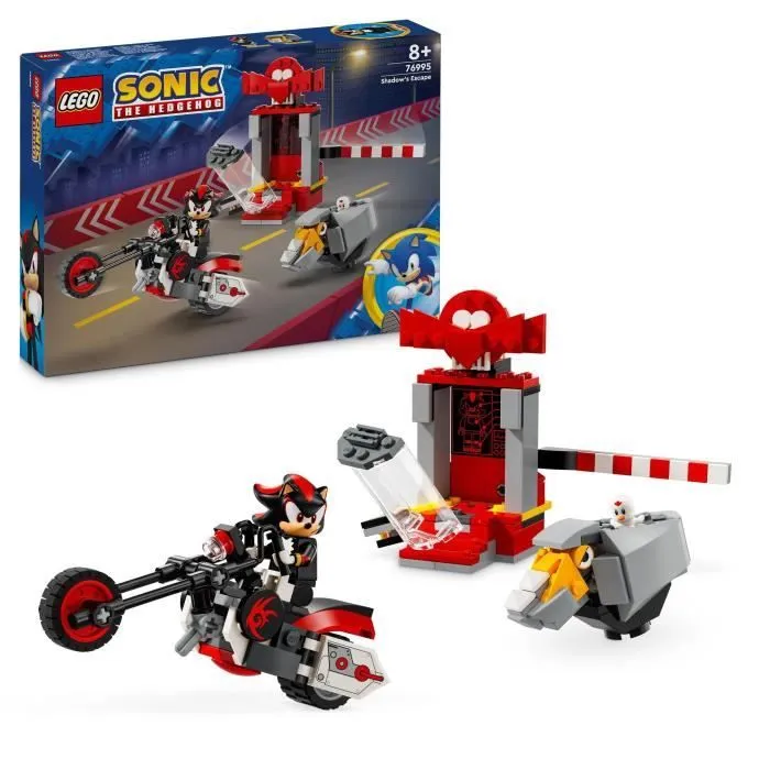LEGO® 76995 Sonic Le Hedgehog L’Évasion de Shadow, Jouet de Moto, Figurines de Personnages Sonic du Jeu Vidéo-0