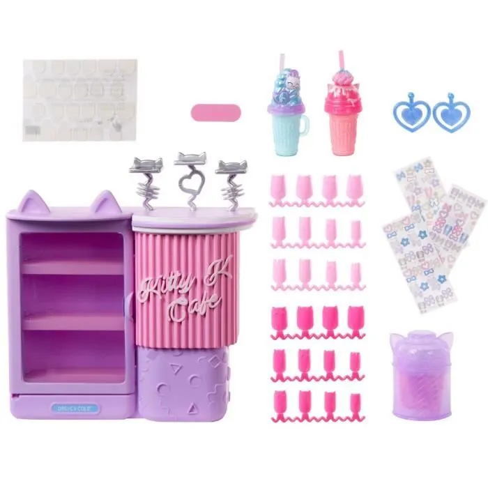 L.O.L. Surprise OMG Sweet Nails™ - Bar à ongles - Poupée mannequin Kitty K Café - Thème Café - A partir de 4 ans-2