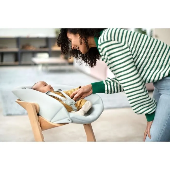 MAXI COSI Kit nouveau-né Chaise haute bois Nesta, De la naissance à 9kg, Beyond Sky Grey-5