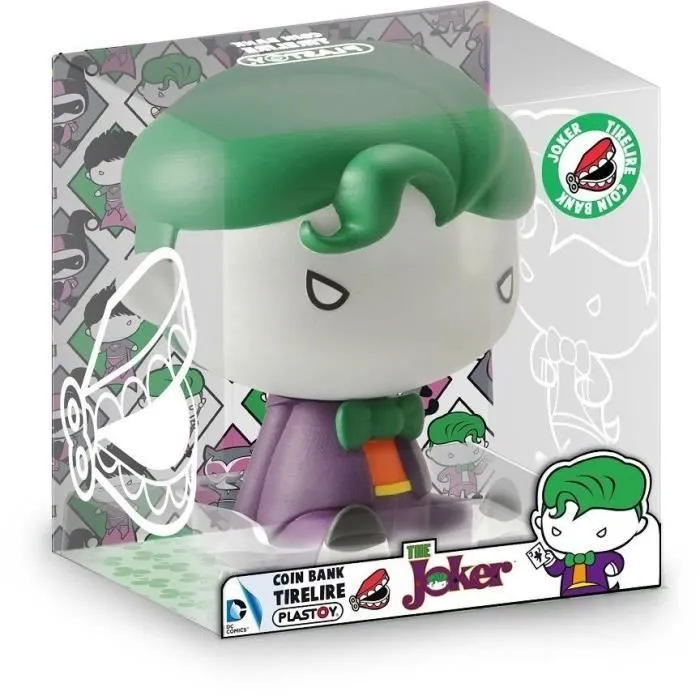 Tirelire - PLASTOY - The Joker - Violet - Plastique - Rond-0