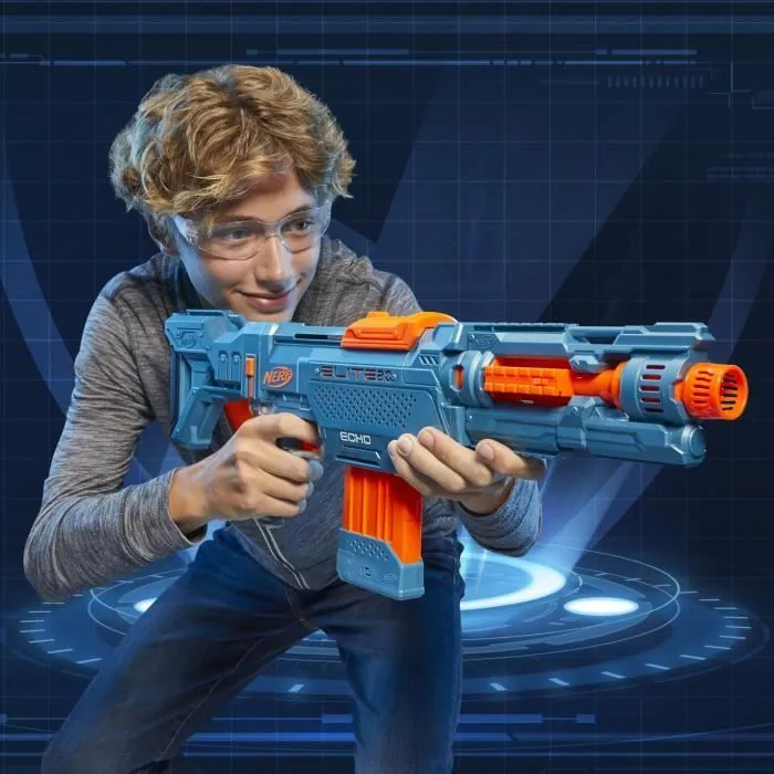 Pistolet Nerf Elite 2.0 Echo CS 10 - NERF - Bleu - Chargeur à clip - 24 fléchettes incluses-2