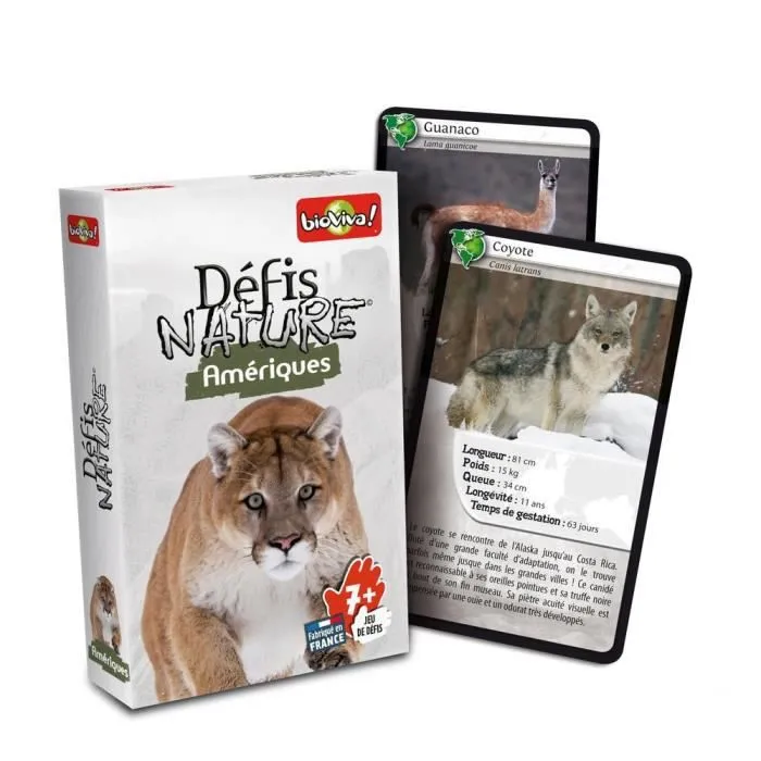 Jeu de cartes BIOVIVA - Défis Nature - Amériques - Garçon et Fille - À partir de 7 ans-0