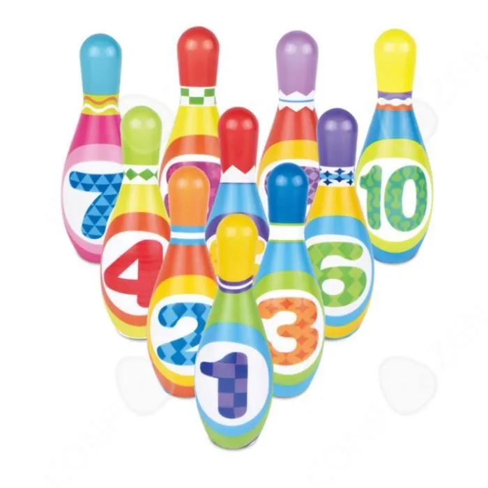 Boules de bowling jouets CONFOZEN® 10 bouteilles de 2 boules Conçu pour les enfants Sûr et respectueux de l'environnement-2