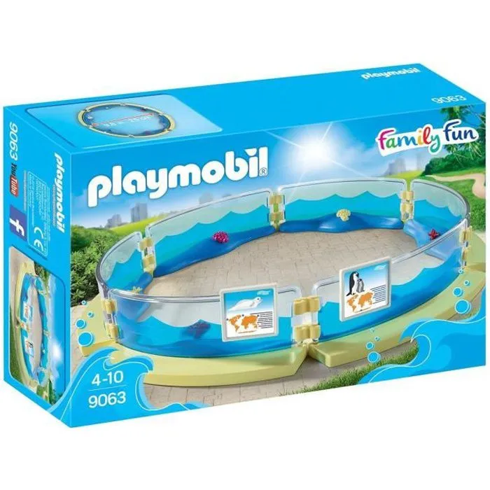 PLAYMOBIL - 9063 - Family Fun - Enclos pour les Animaux Marins - l'Aquarium-0