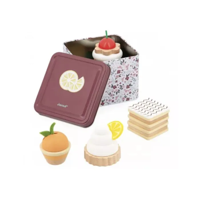 Coffret En Métal De 4 Pâtisseries Réalistes - JANOD - Jouet D'Imitation Dinette - Dès 3 Ans-2
