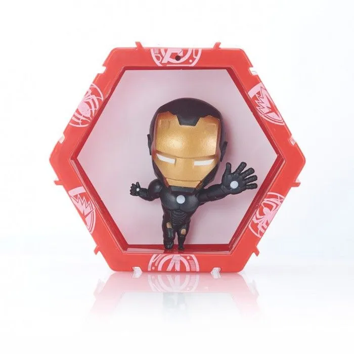 WOW! PODS - Avengers Collection - Iron Man métallisé, Figurine de Super-héros Lumineuse à tête branlante, Jouets-1
