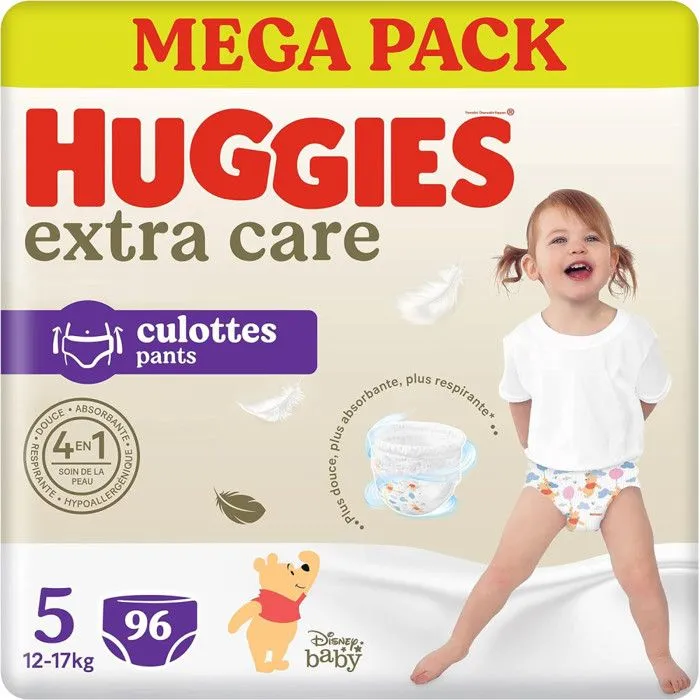 Huggies Extra Care Pants, 96 couches, Taille 5 (12-17 kg)-0