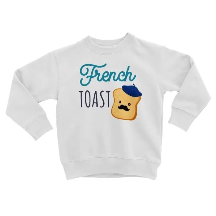 Sweatshirt Enfant French Toast Jeux de Mots Nourriture Petit Dejeuner Humour-0