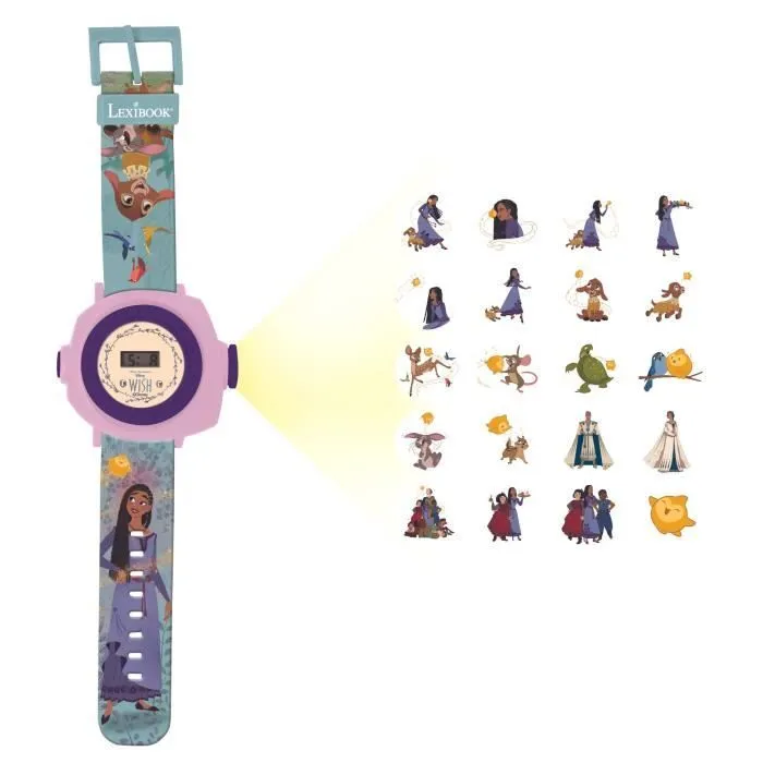 Montre digitale Disney - Wish - Projection de 20 images - Bleu - Enfant Mixte-0