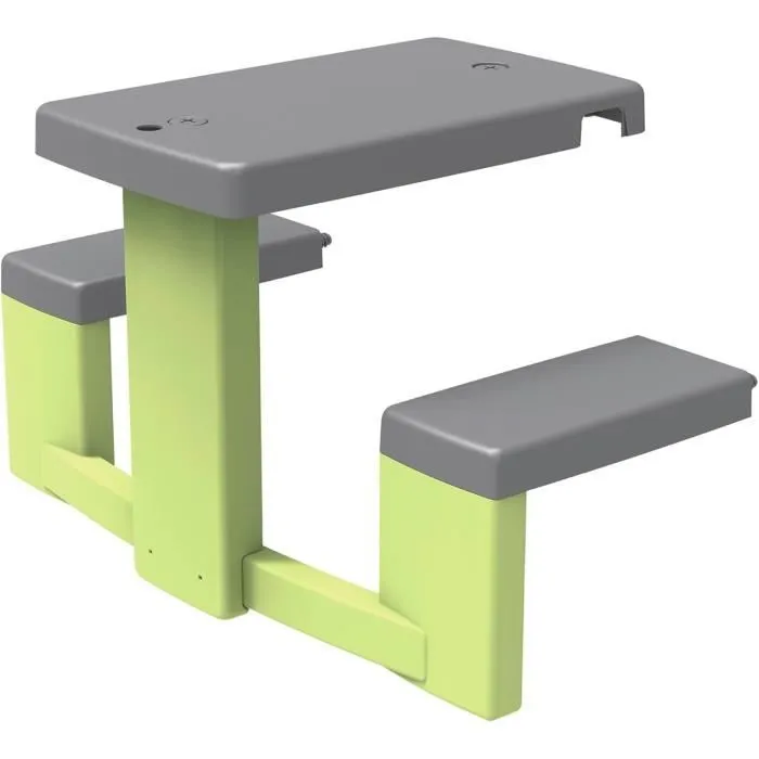 Smoby Life - Table de Pique Nique adaptable aux maisons Smoby - 2 bancs-0