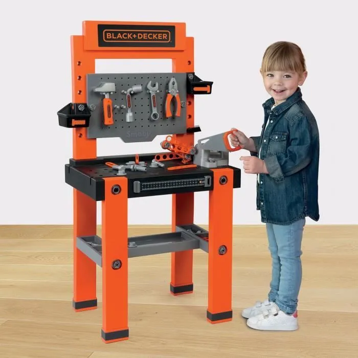 Etabli pour enfant Smoby Black+Decker Bricolo One - Blanc - 3 ans et plus-2