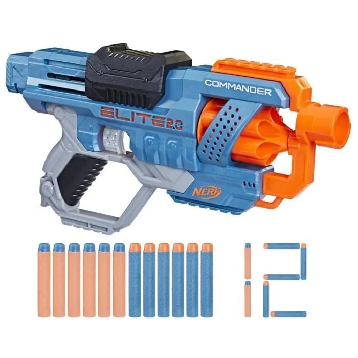 Nerf Elite 2.0 - Commander RC-6 - Barillet rotatif 6 fléchettes - Personnalisable-0
