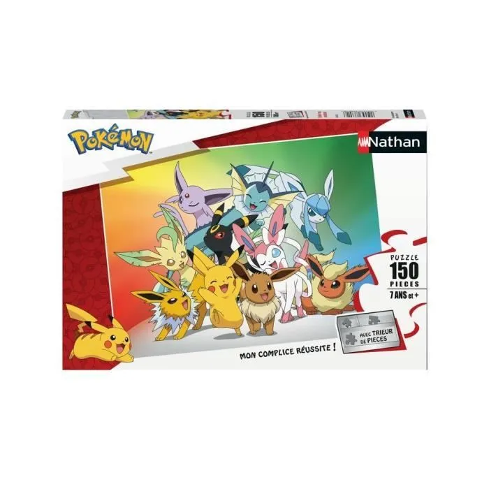 Puzzle 150 pièces - NATHAN - POKEMON - Evoli et ses évolutions - Dessins animés et BD-0