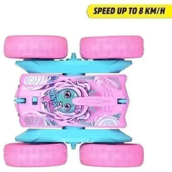 Dickie - Véhicule Radiocommandé 16 cm - Flippy Berry Shaker - Rotation 360° - Rose - Piles Incluses - Dès 6 ans-3