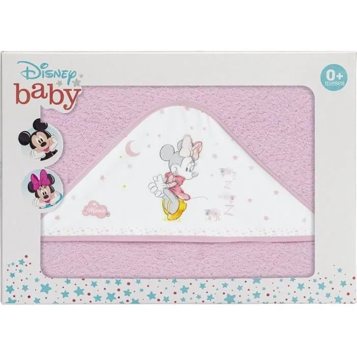 Disney cape de bain Minnie Mouse filles 100 x 100 cm coton rose-3
