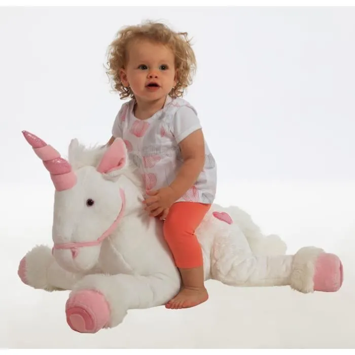 Peluche Licorne Rose GIPSY TOYS - XL 80 cm - Pour Bébé - Livré à l'unité-0