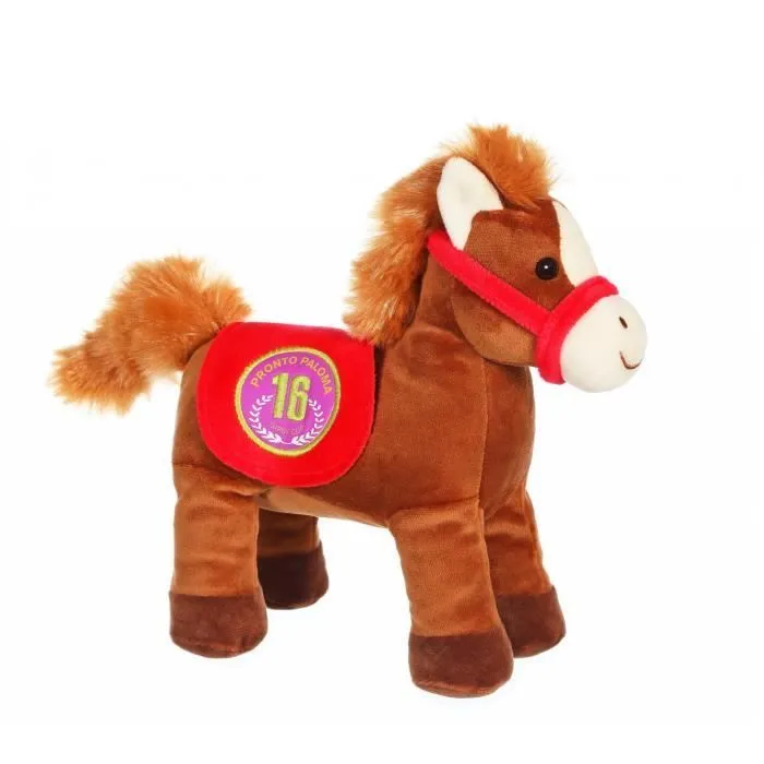Gipsy Toys - Race Poneez Sonore n°16 - 22cm - Marron Dossard Rouge-0