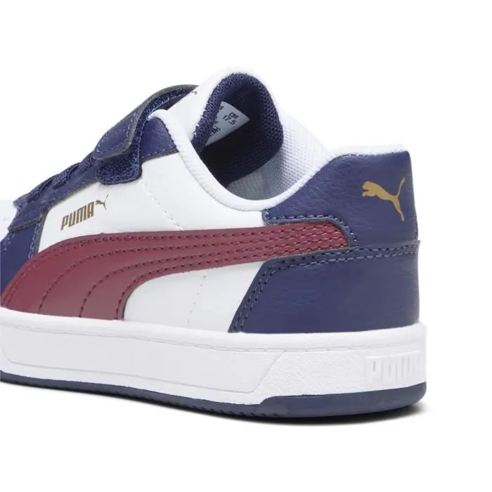 Basket à Scratch Junior Puma Caven - Blanc/Marine-Or-3