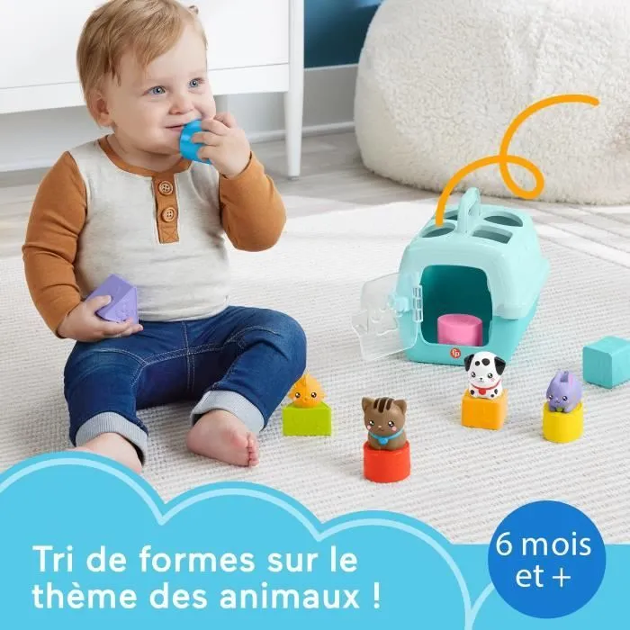 Fisher-Price®-Trieur Caisse de Transport d’Animaux-Trieur 8 blocs HTW93-5