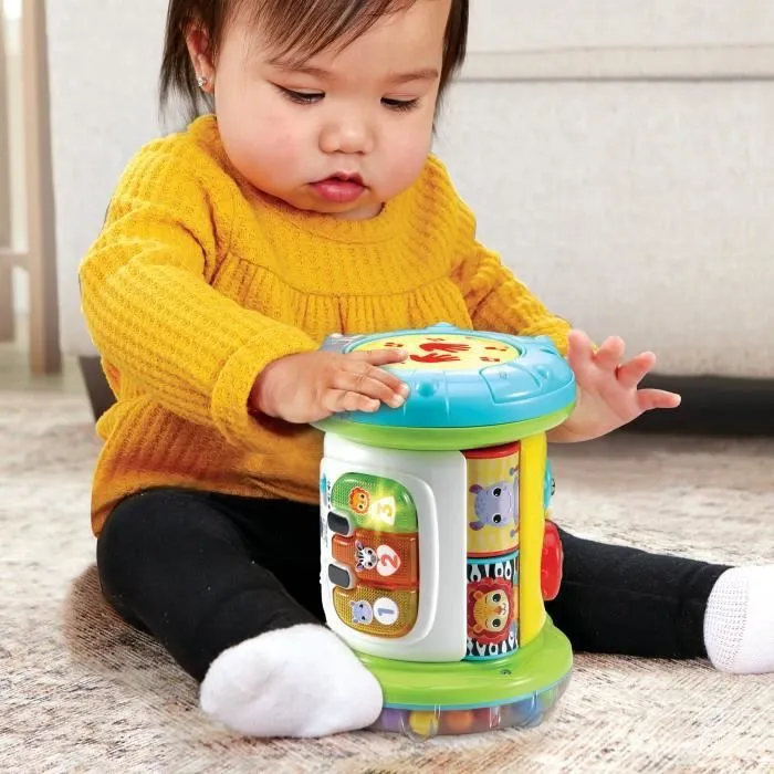 Rouleau d'activités interactif VTECH MAGI ROULEAU TAM-TAM 3 EN 1 pour bébé de 9 à 36 mois - Blanc/Multicolore-5