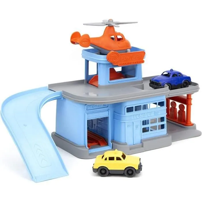 Garage Green Toys - Voitures en plastique recyclé pour enfants de 5 ans - Marque GREEN TOYS-0