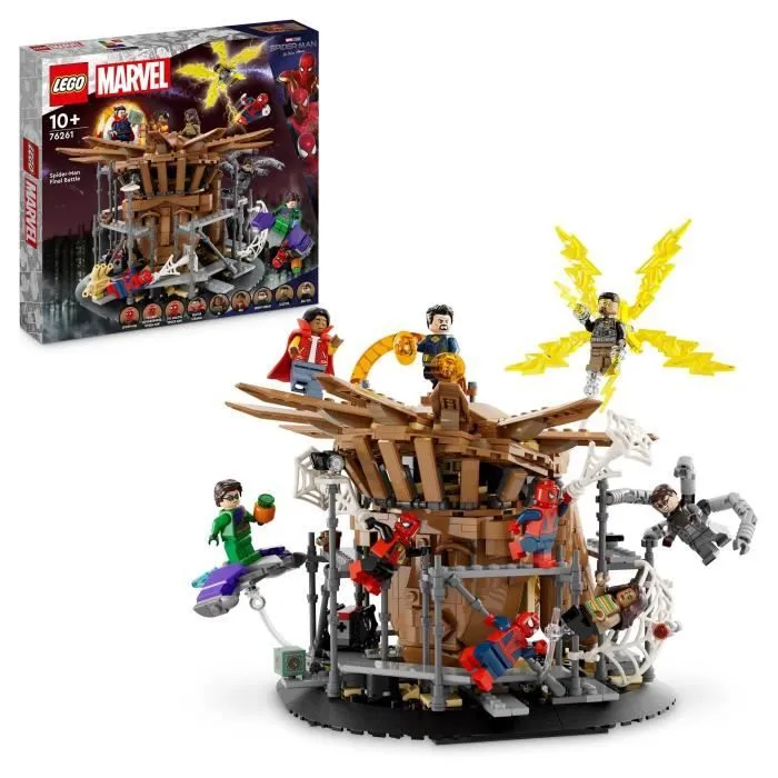 LEGO® Marvel 76261 Le Combat Final de Spider-Man : No Way Home, Jouet avec 3 Peter Parkers, Bouffon Vert, Electro-0