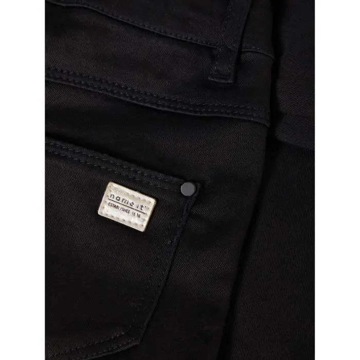 Legging fille Name it Polly Toras - black denim-2
