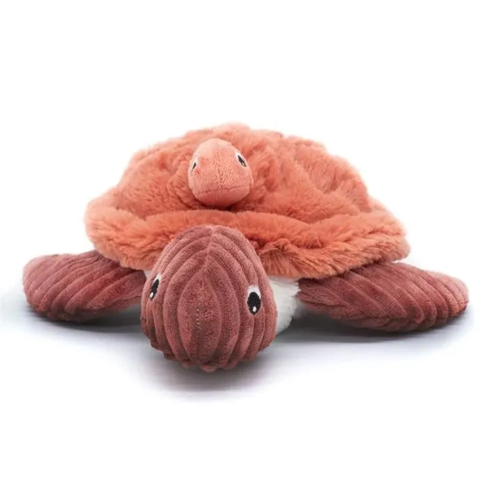 Les Deglingos - Peluche Ptipotos tortue maman bébé terracotta-4