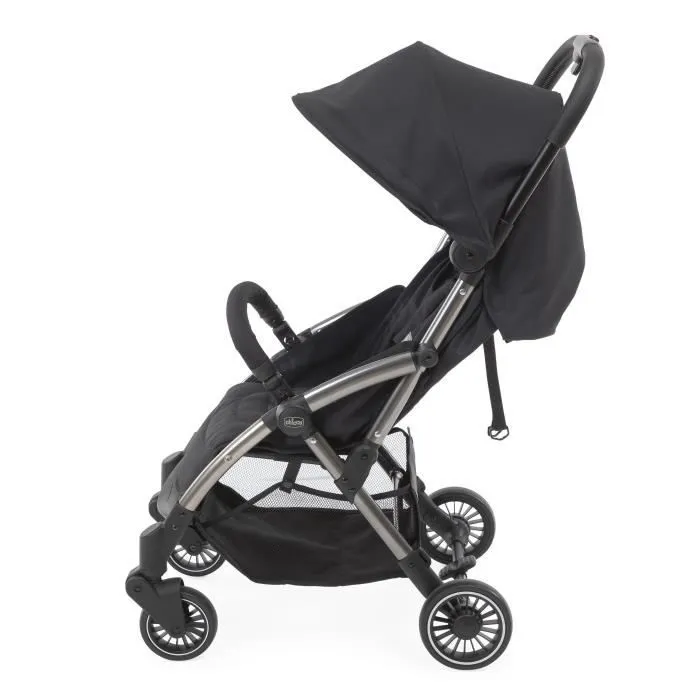 CHICCO Poussette citadine Cheerio - Dès la naissance - Jusqu'à 15kg - Pliage automatique One Touch - Jet black-1