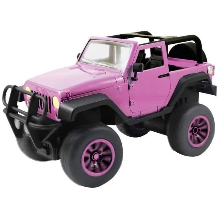 Véhicule RC - DICKIE TOYS - Jeep Wrangler 1:16 - Électrique - Tout-terrain - Rose-1
