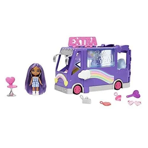 BARBIE COFFRET BARBIE BUS DE TOURNéE AVEC MINI POUPéE EXTRA, VéHICULE,-0
