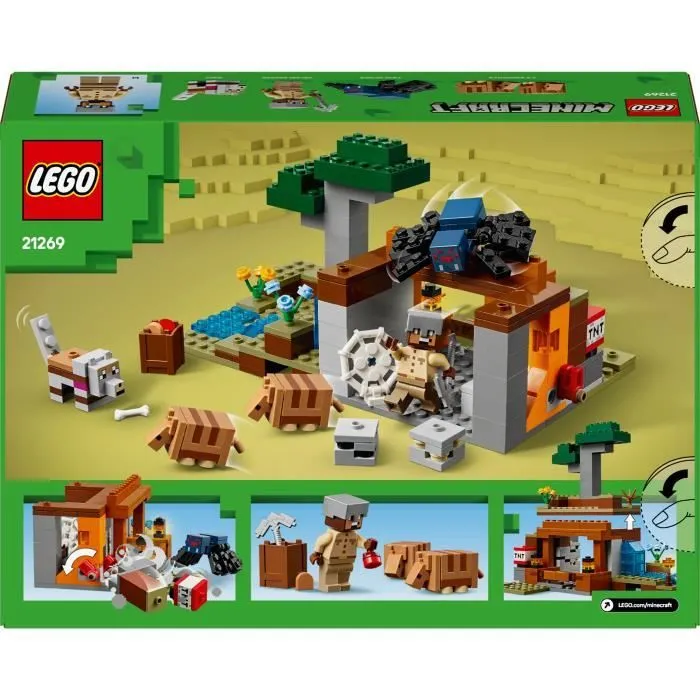 LEGO Minecraft 21269 L’expédition dans la mine du tatou - Jeu de construction pour garçon-5