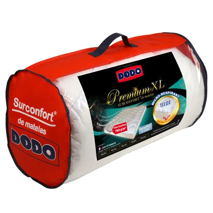 Surconfort Premium XL Extraloft Fibres AIR TOP résilientes Dodo - Surmatelas pour lit 140 x 190 cm-0