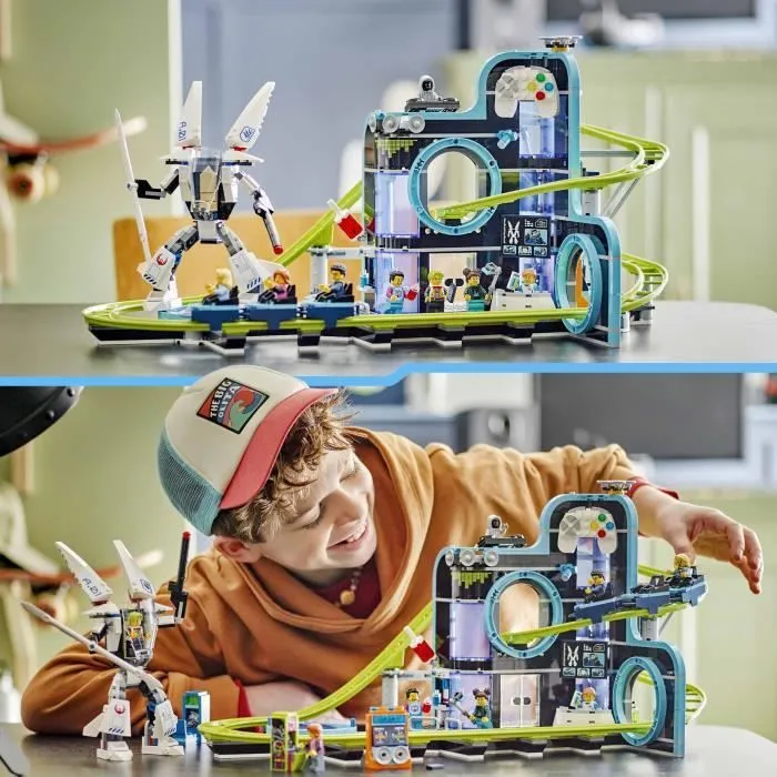 LEGO® City 60421 Le parc d’attractions de Robot World - Jeux de fête foraine enfant 8 ans-4