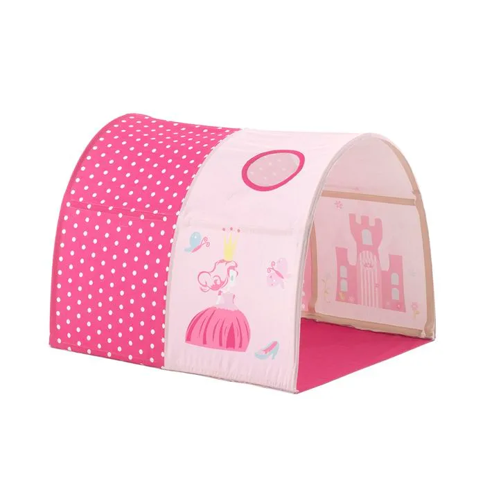 Lit Mi-Hauteur - Vipack - Pino - Toboggan - Sommier Inclus - Housse Princesse - Gris-2