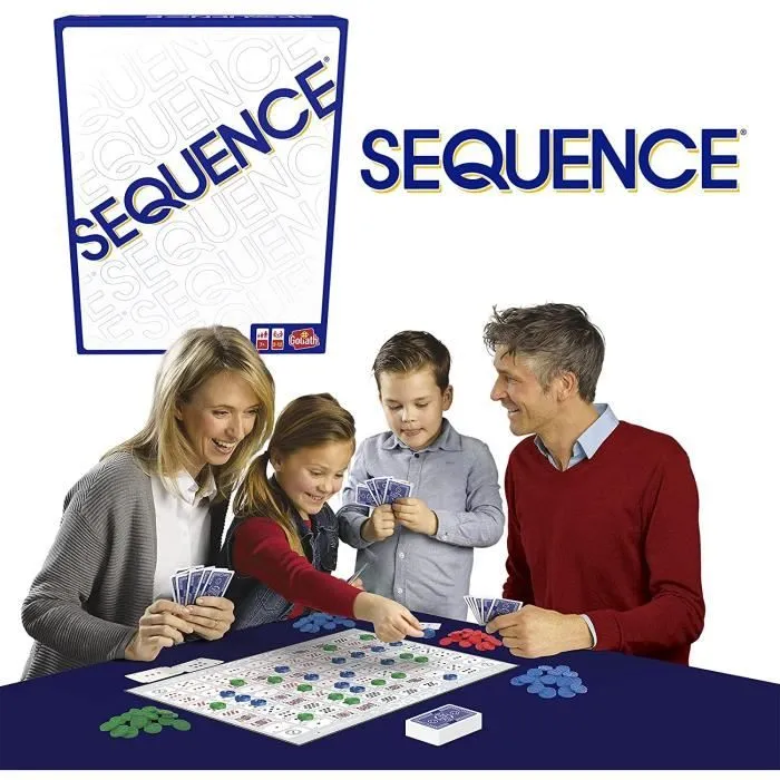SEQUENCE Jeu de stratégie Goliath - Classique des USA - 2 lignes de 5 - 2 joueurs ou plus-2