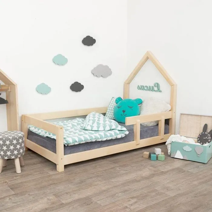 Lit cabane enfant POPPI 90 x 180 verni 1-1