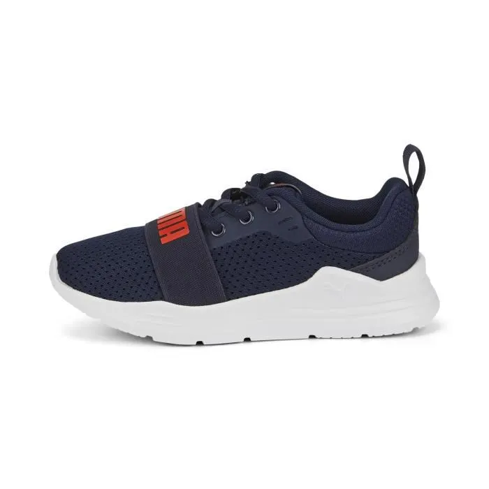 Baskets - Ado Garçon - PUMA - Wired Run - Bleu marine et Rouge-2