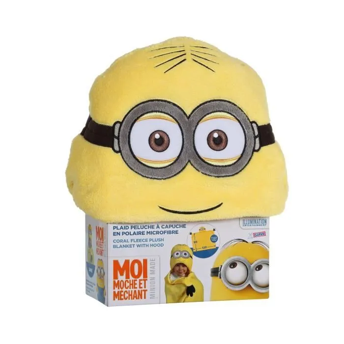 LES MINIONS Plaid à Capuche-0