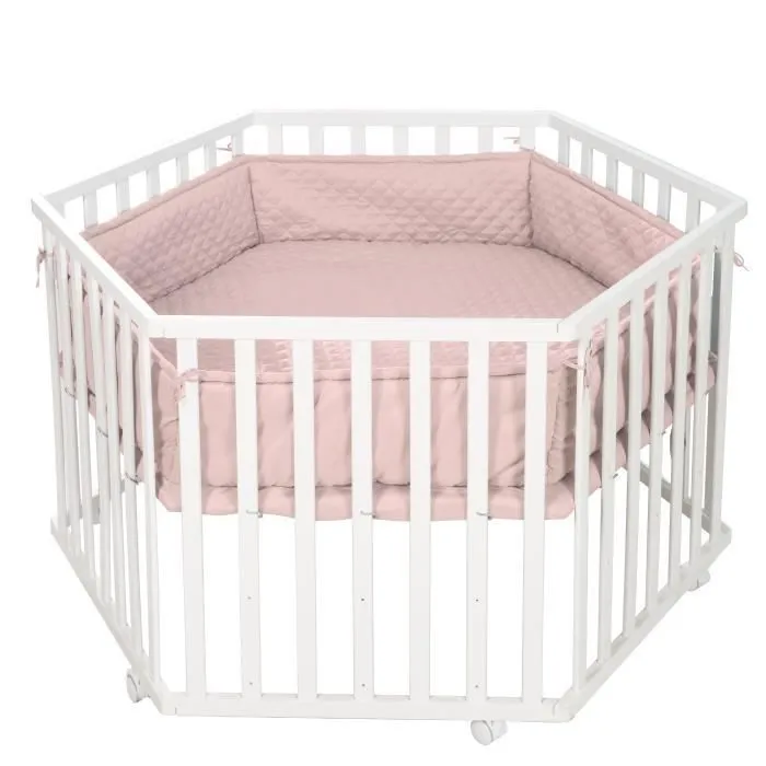 Tapis de Parc Bébé roba Style - Rembourrage Latéral Sécurisé - Rose / Mauve-1